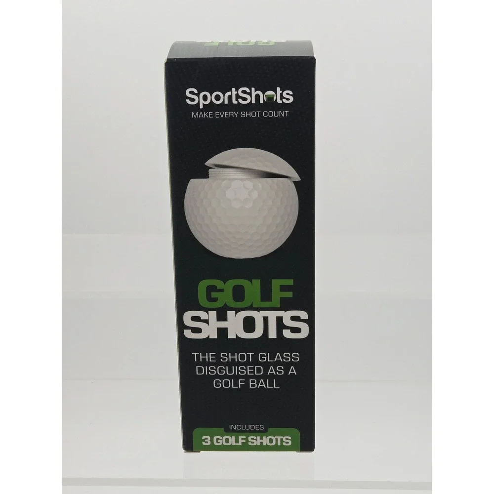 SportShots Golf Shots 3 Pack Golf Ball Shaped Shot Glasses 1.5oz Novelty Barware